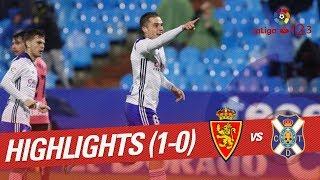 Highlights Real Zaragoza vs CD Tenerife (1-0)