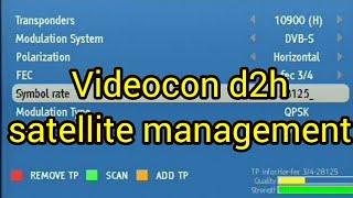 Videocon d2h satellite management details without call customer service