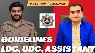 Motorway Police Jobs | LDC, UDC, Assistant, Photographer | Guidelines by Zohaib Abid PO