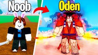 Upgrading NOOB to GOD Oden in Blox Fruits..