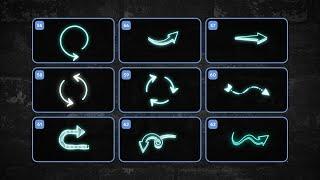 Glowing Dooldle Arrows Pack | In & Out animation | Adjustable Tip Size Seprately