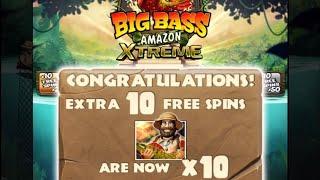 Big win on small bet on Big Bass Amazon Xtreme