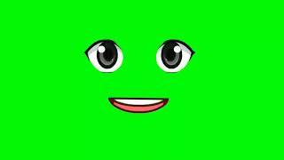 Non Copyright Green Screen Happy Face Talking Animation || Face Speaking Green Screen Eye & Mouth