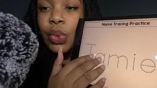 ASMR | Tracing My Subscribers Names | brieasmr