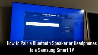 How to connect a Bluetooth speaker to a Samsung TV