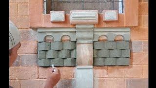 How to make cement Brick art on wall