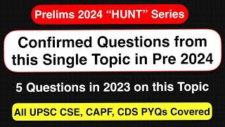 Prelims HUNT Series - UPSC *marked* this topic as very important for Prelims !!