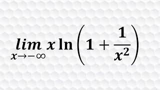 Limit at negative infinity of Indeterminate form