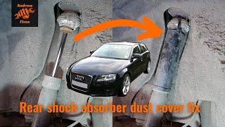 Audi A3 rear shock absorber dust cover slipped - zip tie / cable tie fix!