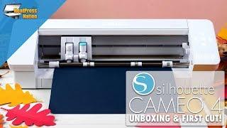 Silhouette CAMEO 4 Unboxing & First Cut!