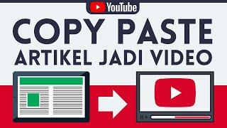 Rp.200 JUTA/ BULAN Cuma Copy Paste Artikel - Cara Cari Uang di Youtube untuk Pemula