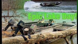 Duck Boat Cuts EPIC 180s!! Duck Boat Lake Day Vlog 1