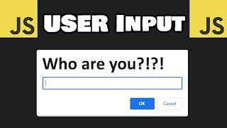 How to accept JavaScript USER INPUT in 5 minutes 
