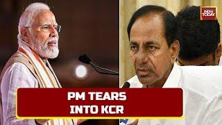 PM Modi Unleashes 'Pariwarvadi Party' Attack On Telangana CM, Charges KCR Of Being 'Superstitious'