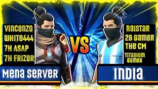 Vincenzo vs Raistar Squad || Free fire India  vs Mena server Clash Squad Battle - Nonstop gaming