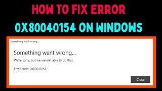 How to Fix Error 0x80040154 on Windows 11