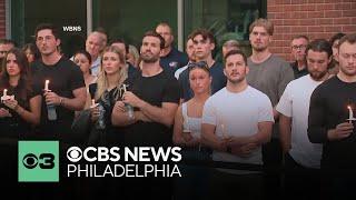 Columbus Blue Jackets hold vigil for Johnny and Matthew Gaudreau at Nationwide Arena