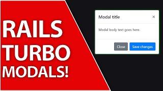 Turbo Frame Modals (Popups) | Ruby On Rails 7 Tutorial