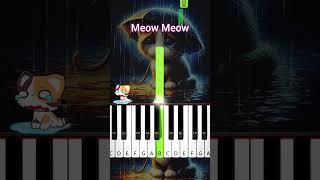 Meow Meow Sad Song | Piano Tutorial | TikTok Viral #shorts #viralsong #billieeilish