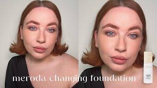 TRYING THE VIRAL MERODA CHANGING FOUNDATION!! WORTH THE HYPE?! | so shocked!! review & wear test