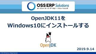 【インストール】OpenJDK11をWindow10にインストールする