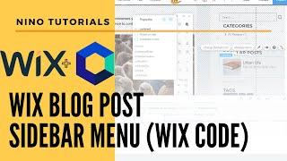 Customizing Your Post Sidebar on Wix Blog using Velo - Wix Code Tutorial - Wix Tutorial 2020