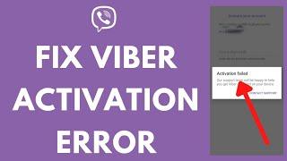 How to Fix Viber Activation error | Fix Viber Activation Glitch (2021)