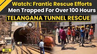 Telangana Tunnel Accident: Telangana Tunnel Rescue Continues For 100+ Hours | SLBC Tunnel Accident