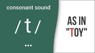 Consonant Sound / t / as in "toy" – American English Pronunciation