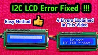 I2C LCD not showing Text | I2C LCD Errors Fixing || 16x2 LCD not displaying Text || 1602 LCD