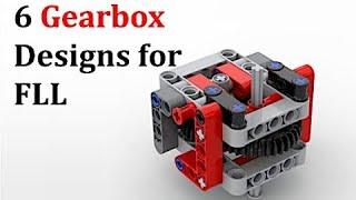 6 Simple Gearbox designs for FLL