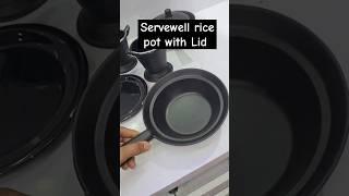 servewell black rice pot with Lid #shorts #ytshort #plastico's