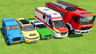 COLORFUL CARS ADVENTURE: EXPLORE POLICE, FIRE TRUCKS & MORE IN FS22 – JOIN THE EXCITEMENT NOW!