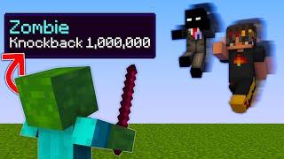 Minecraft, But All Mobs Have Insane Knockback