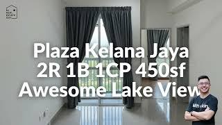 Plaza Kelana Jaya | 5mins away to LRT | Facing Lake High Floor | 2R 1B 450sf