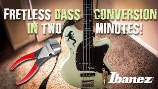 "The Lizard ": Fretless Bass Conversion 