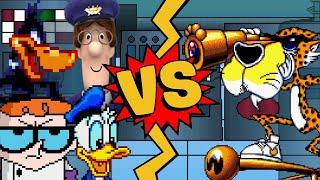 M.U.G.E.N Battles | Daffy Duck/Postman Pat/Dexter/Donald Duck vs Chester Cheetah