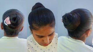 Oily hair clutcher juda hairstyle for daily use/oily bun hairstyle/clutcher hairstyle/easy hairstyle