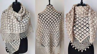 Create Your First Crochet Shawl: Easy Crochet Triangle Shawl for Beginners