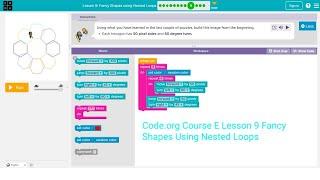 Code.org Course E Lesson 9 Fancy Shapes Using Nested Loops 2021