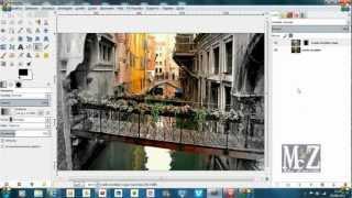 Speed Tutorial Gimp - Sfumare una foto dal colore al bianco e nero - from color to black and white