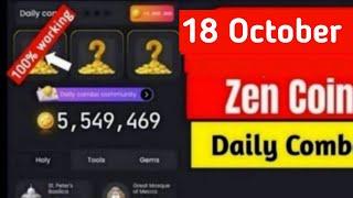 Zen coin daily combo 18 October| Zen coin today combo cards 18 October | Zen coin airdrop