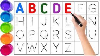 Abcd Alfabet Colouring,  A to Z writing, Phonic song,  Abcdefghijklmnopqrstuvwxyz learning