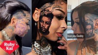 Chrisean TATTOOS  BLUEFACE  on HER FACE ‼️