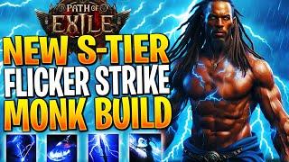 NEW TOP 1 BUILD! FLICKER STRIKE MONK BUILD! Path of Exile 2 Monk Build