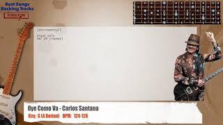  Oye Como Va - Carlos Santana Guitar Backing Track with chords and lyrics