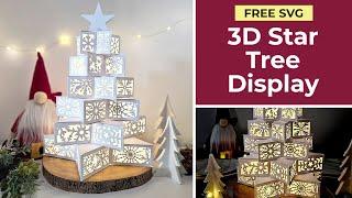 3D Star Tree Display ⭐ The Perfect Light-Up Table Centerpiece!