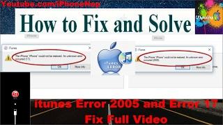 How To Fix iTunes Restore errors 17 and error 2005 While Updating or Restoring On iPhone, iPad, iPod