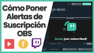 Como poner Alertas en OBS (Streamlabs) para Twitch Youtube Facebook 2024