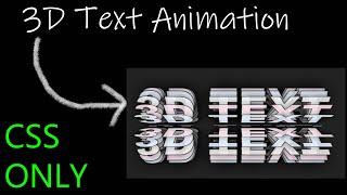 CSS Only 3D Text Rotation Animation Effects